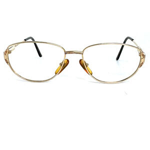 Les bases de bourgeouis Eyeglasses Frames Gold Round‎ Full RIm 52-15 H5536